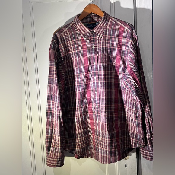 Ralph Lauren Men's Plaid Button Down Shirt - Red and Blue - Picture 2 of 5